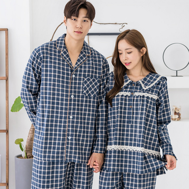 이라인 국산 프롬체크 선염 양기모 잠옷 (1512)
