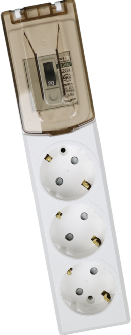 매직파워 국산 고용량멀티탭 3구 배선차단용, 1개, 화이트, 3m