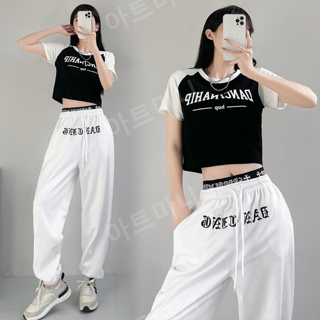 줌바댄스복세트 여성 댄스피트니스 트레이닝복 방송댄스 운동복