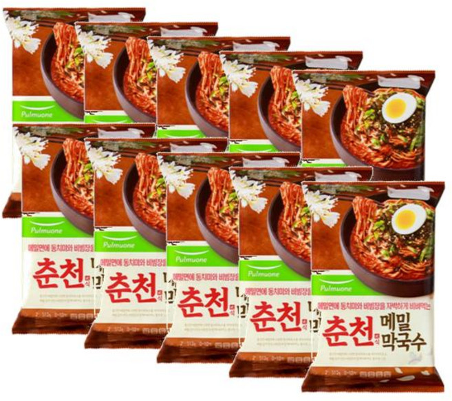 풀무원 춘천식 메밀막국수 2인분, 10개, 513g