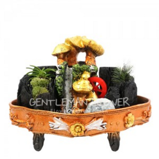 숯부작 물레방아 (SH0177)[꽃배달서비스/축하화분/개업화분], 1개