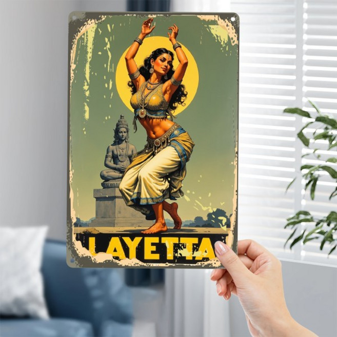 빈티지 메탈 틴 사인 8x12 레트로 댄스 포스터 미리 구멍 뚫린 색바램 방지 실내외 벽 장식 거실용, 1