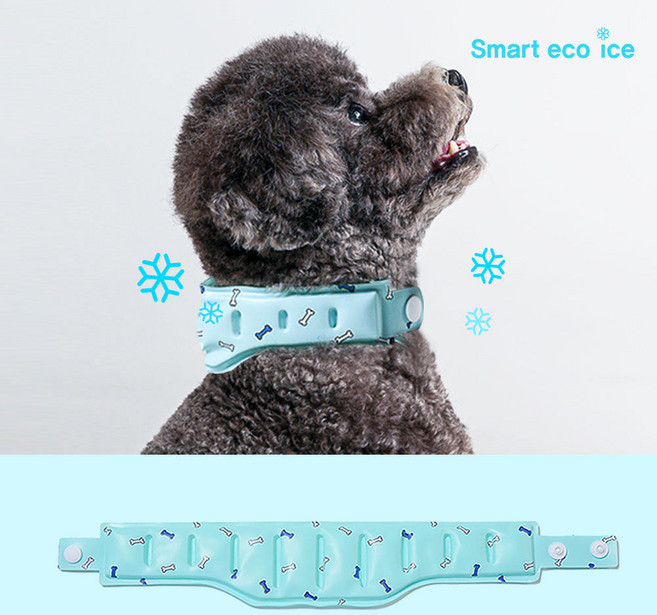 스마트 에코 아이스 애견 쿨 넥밴드 강아지 고양이 여름 스카프, 발바닥, 1개