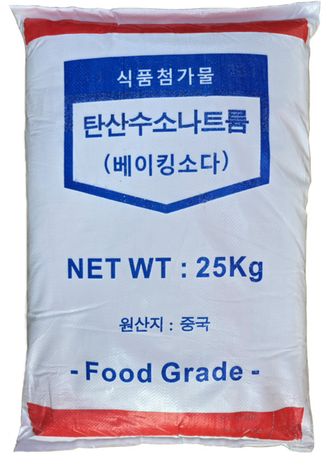 [식품첨가물] 베이킹소다 25kg 과일 채소 세정 세탁 청소 다용도 활용, 1개