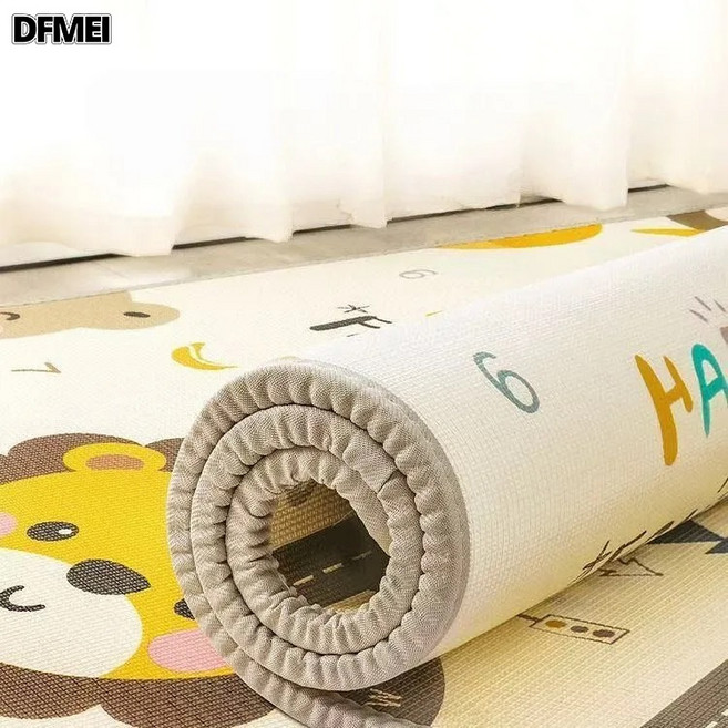 DFMEI 寶寶爬行墊加厚防摔家用防水防潮雙面可用地墊, 雙面防潮1CM【呵護兒童成長】