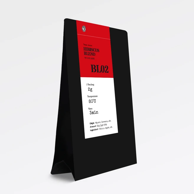 쓰리미닛 펀칭티 히비스커스 블렌드 티, 2g, 1개, 10개입 - 쿠팡