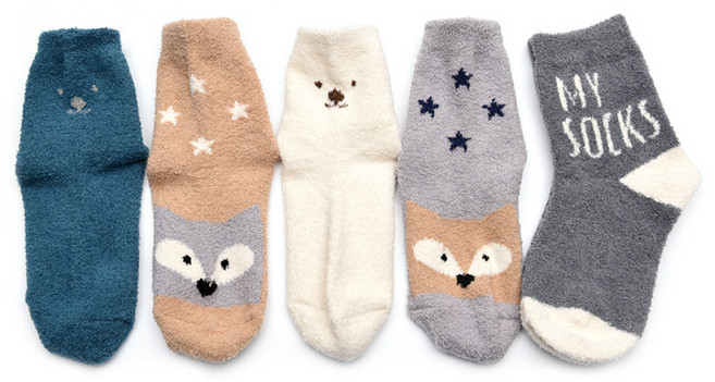 오른발왼발 수면피터 4켤레 국산 아동 겨울 방한 수면 양말 세트 남아 여아 어린이 키즈 초등 학생 주니어