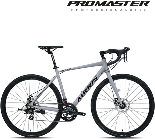 프로마스터 경량 알루미늄 로드자전거 에어리스R1.4D 시마노A070 14단 디스크 반조립, 1개, 166cm, 510 크레용그레이
