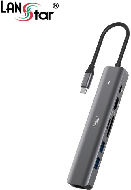 7 in 1 C타입 멀티허브 영상 충전 랜 LS-U81MH, 1개