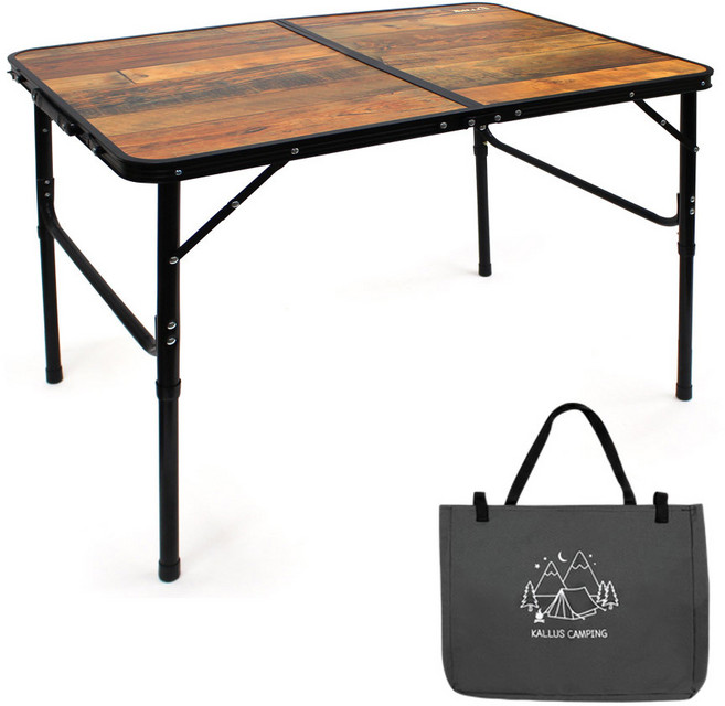 KALLUS CAMPING 접이식 월넛 테이블 90cm (가방포함)