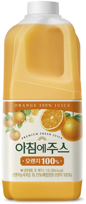 서울 아침에주스오렌지 950ML, 2개, 1.8L