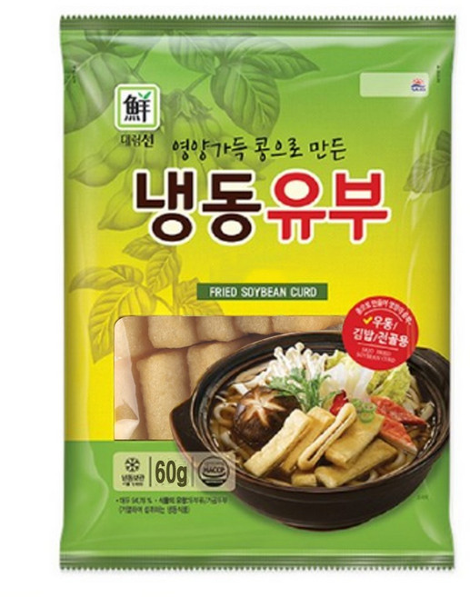 대림선 냉동유부 500g X8봉, 2개, 60g