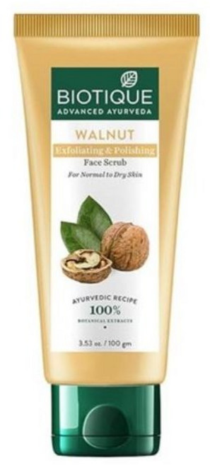 BIOTIQUE Walnut Exfoliating and Polishing Face Scrub 100 g, 1개, 100g
