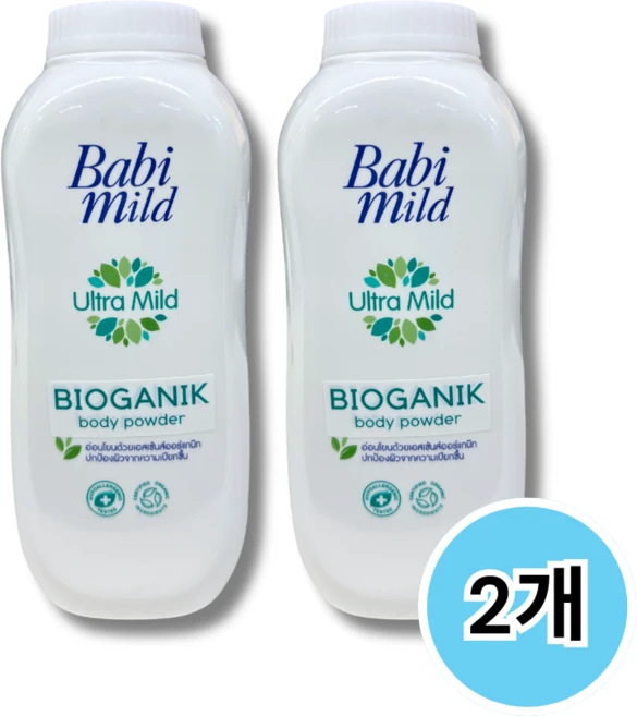 태국 바비 마일드 바디 파우더 울트라 마일드 바이오가닉, 160g, 2개 - 쿠팡