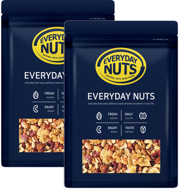 에브리데이넛츠 베리믹스넛 1kg+1kg, 2개, 1kg