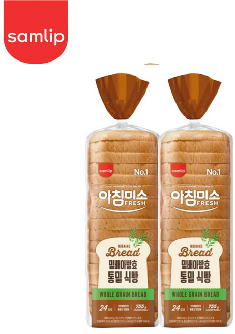 삼립 통밀식빵 755g x 10봉, 2개