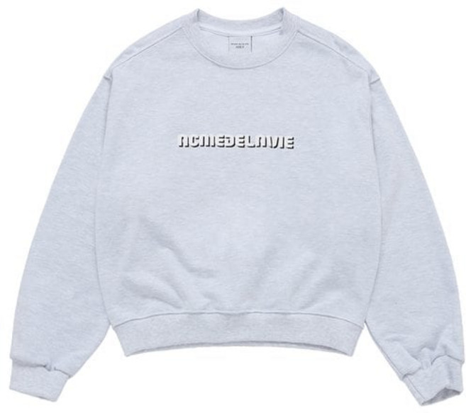 백화점정품 커버낫 맨투맨 티셔츠 커플티 아크메드라비 WOMAN ROUND FONT LETTERING CROP SWEATSHIRT 긴팔티셔츠 커버낫맨투맨 가성비선물 남친선물아크메