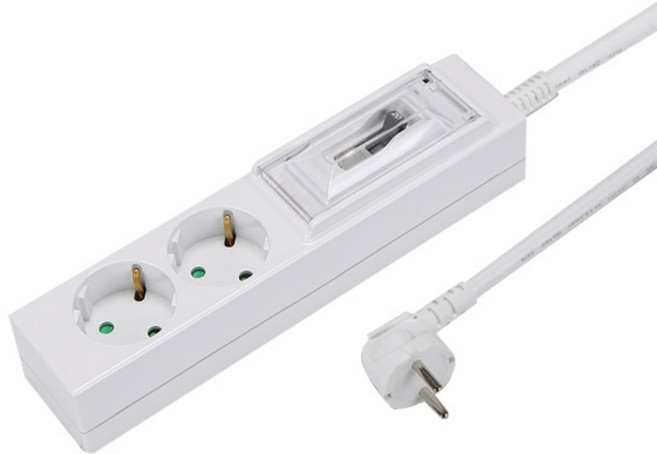 신성 고용량 멀티탭 배선차단용 2구 1.5M 3M 5M, 1개, 화이트, 5m