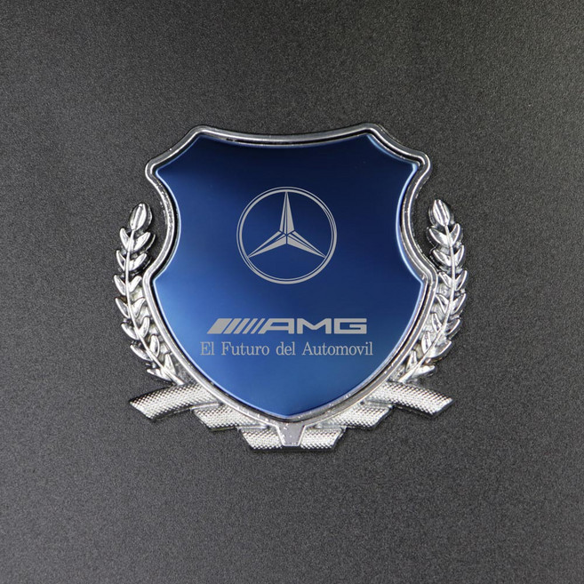 비브랜드 맞춤 제작 스타일링 엠블럼 포인트 튜닝 악세사리 벤츠 / AMG 호환, 골드(1P)