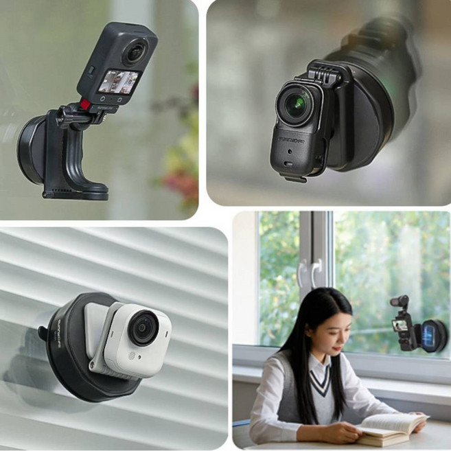 DJI 오즈모 포켓/액션 인스타360 고프로 액션캠 악세사리 석션컵 흡착 마운트 어댑터 베이스 거치대, 1개, 석션베이스