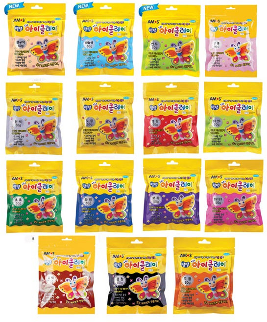 아모스 탱탱 아이클레이 파우치 50g 색상 선택1, 검정, 1개