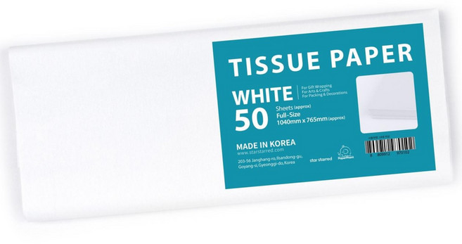 PaperPhant 다용도 색화지 전지, 화이트, 50매