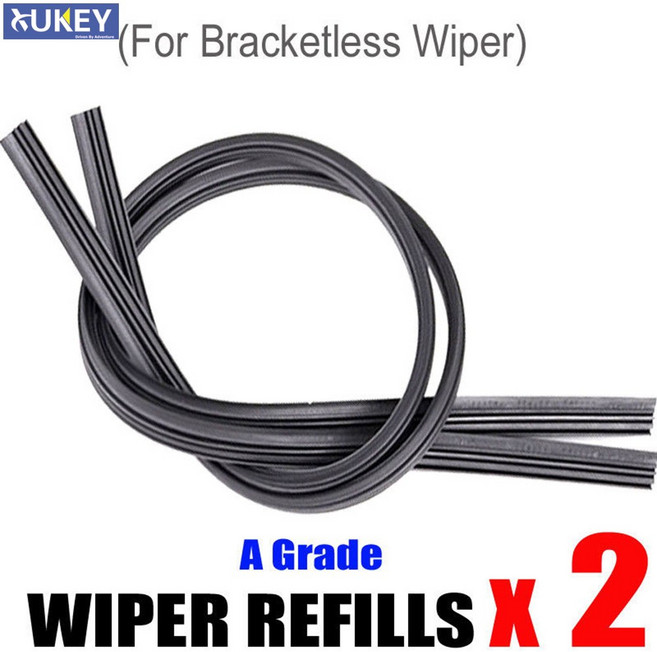 윈드 잘라 리필 2PC 크기로 24 블레이드 스크린 내기 와이퍼 유니버셜 고무 6mm 또는 프레임리스 26 실드 교체, 24 inch