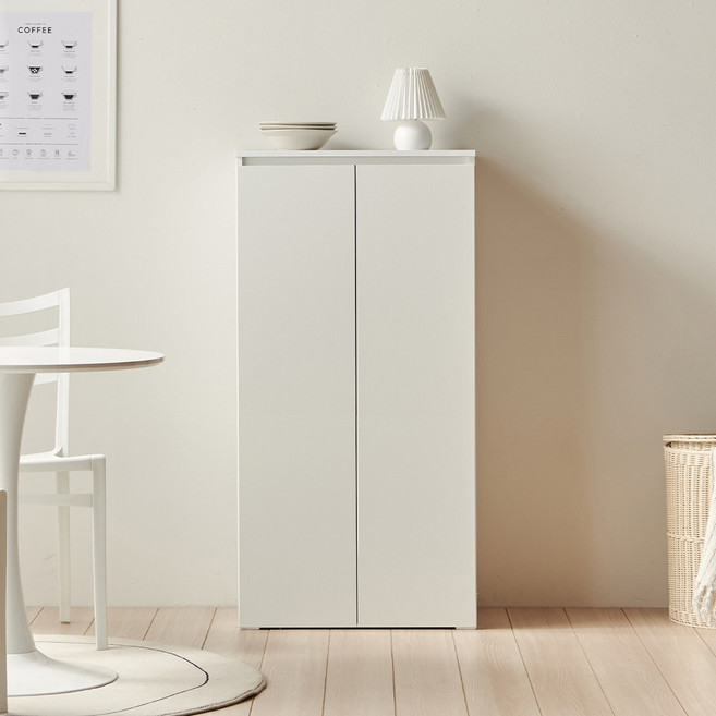 헤븐 다용도 부엌 주방 거실 베란다 다용도 높은 수납장 정수기받침대 선반장 1200, 화이트