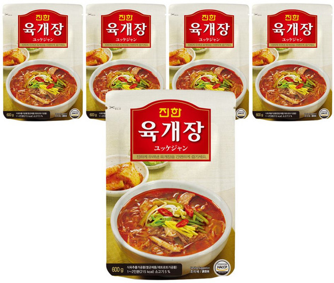 진한식품 육개장, 5개, 600g