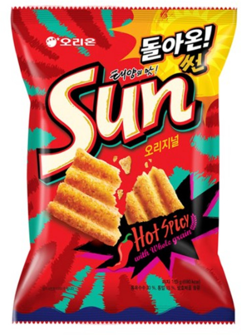 오리온 태양의 맛 썬칩 핫스파이시 매운맛 64g x 12개 1박스