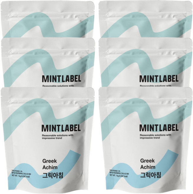 민트라벨 그릭아침 요거트파우더 요거트스무디 요거트아이스크림, 1개입, 6개, 1kg