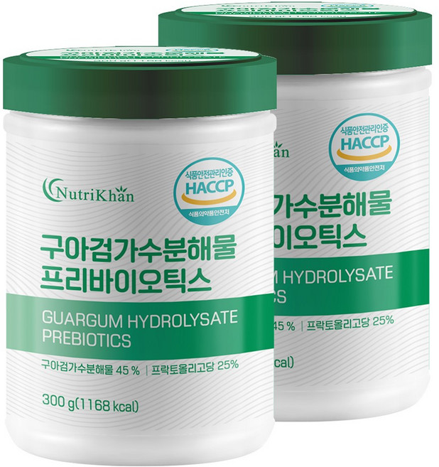 구아검가수분해물 프리바이오틱스 식이섬유 300g 30일분, 2개