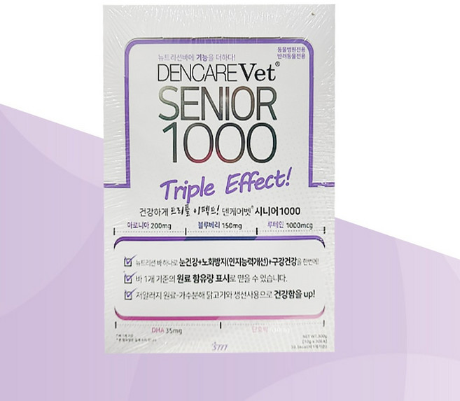 덴케어벳 강아지 덴탈껌 1000, 30개, 시니어