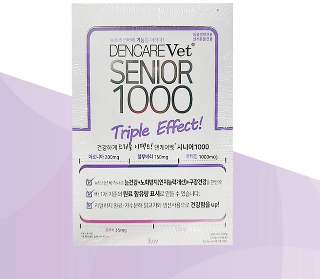 덴케어벳 강아지 덴탈껌 1000, 30개, 시니어 - 쿠팡