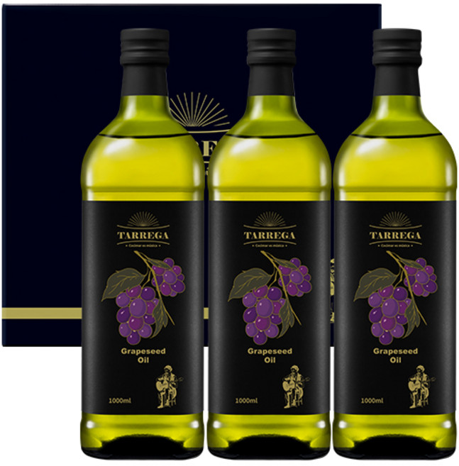 [타레가]포도씨유 1000mlx3 선물세트(포도3), 1개, 1L