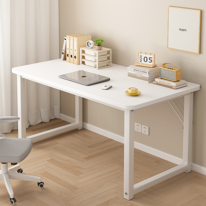 편안홈 튼튼한 사무용 컴퓨터 책상 철제 책상, 화이트