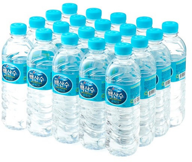 농심 생수 유라벨 백산수 500ml