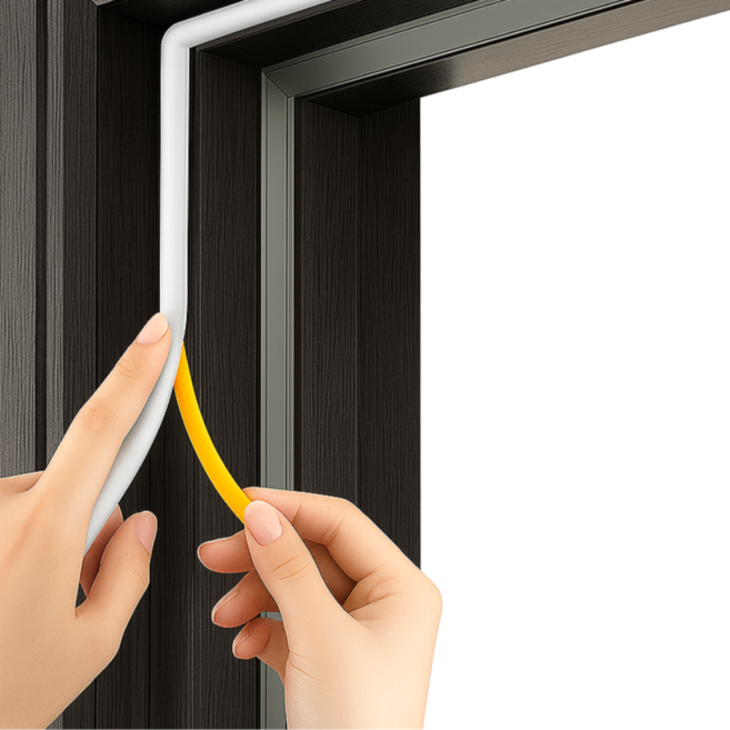 쇼앤엔 틈새 막이 고무패킹 문풍지, 4개, 화이트