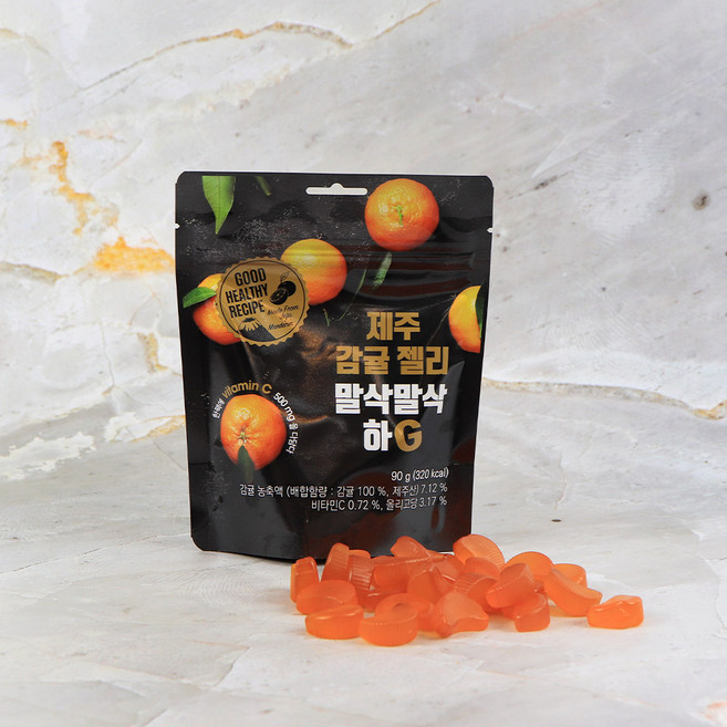 맛있는귤공방 휴럼 제주 감귤젤리 말삭말삭하G, 390g, 1개