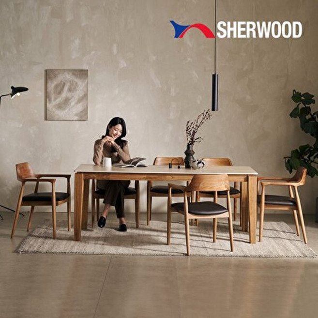 [쉐우드가구] 라니 6인용 샤르데니아 세라믹 참죽나무 원목 식탁세트(의자6), 상세 설명 참조, 상세 설명 참조