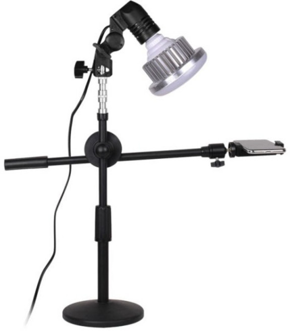 음식 촬영조명 소품사진촬영 방송용 사진 라이팅 스튜디오 스크린 방송 촬영세트, 테이블 촬영 스탠드+250W 촬영 전구, 1개