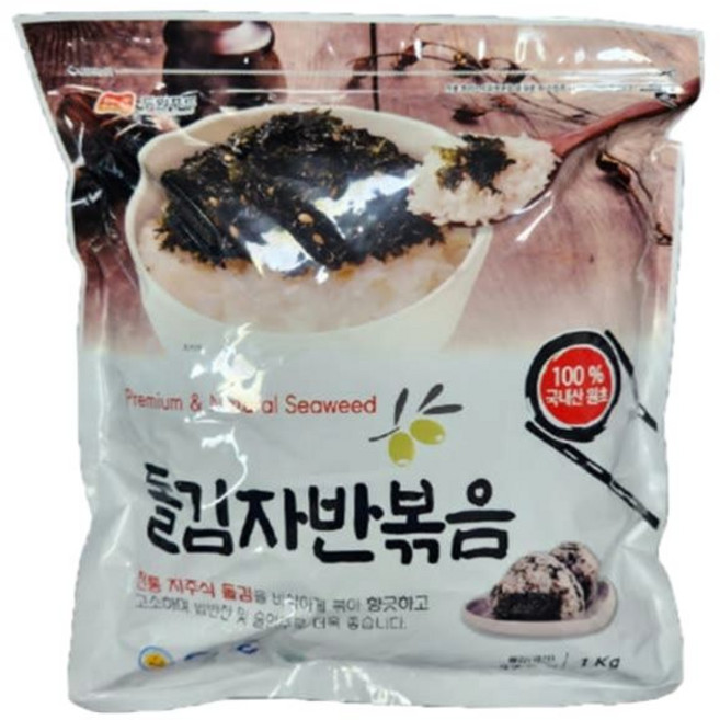 두원푸드돌자반 볶음 1box 1kg 4개입 대용량 밥도둑 반찬 김자반 업소 식당 가정