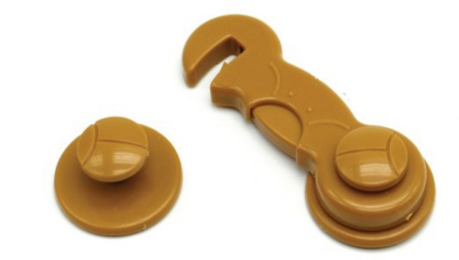 코텍 여닫이문 안전잠금장치 (7479), 브라운, 1개