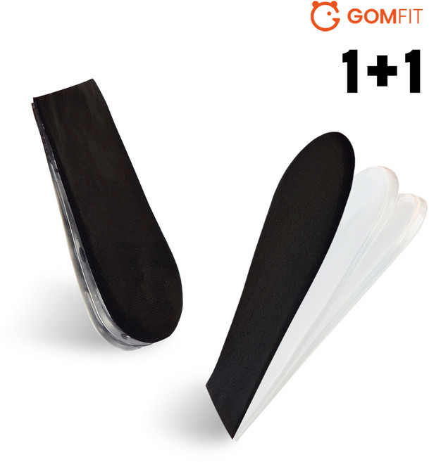 곰피트 1+1 3단계 조절 가능 충격흡수 쿠션 실리콘 신발 뒤꿈치 깔창