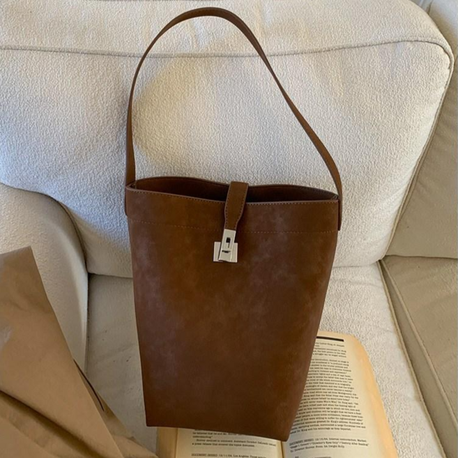 여성 대용량 버킷백 | 인조가죽 숄더 크로스백