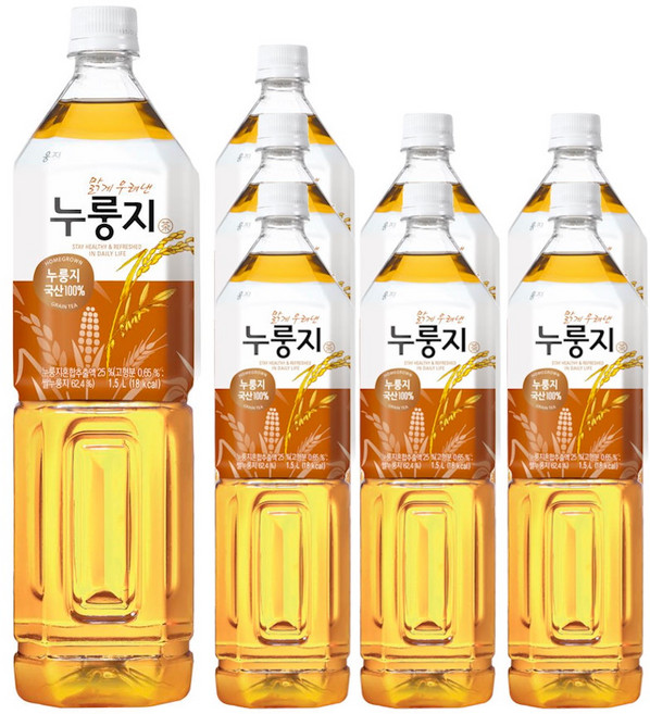 웅진 맑게 우려낸 누룽지 차, 1.5L, 8개