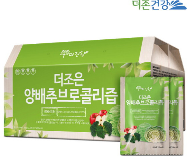 더존건강 더진한 더조은 양배추 브로콜리즙, 30개입, 80ml