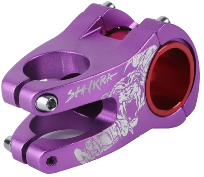 SHIKRA Mtb 파워 스템 도로 산악 자전거 테이블 짧은 파워 자전거 브리지 50mm 스템 라이저 31.8 35 핸들, 03 SHIKAR 50 Purple, 1개