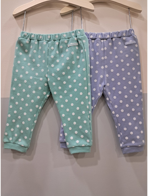 압소바 봄 가을 귀여운 도트 츄리닝 바지 AW1-103P5