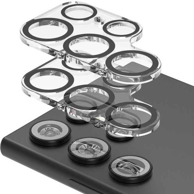 로랜텍 카메라 렌즈 풀커버 강화유리 2p, 1세트